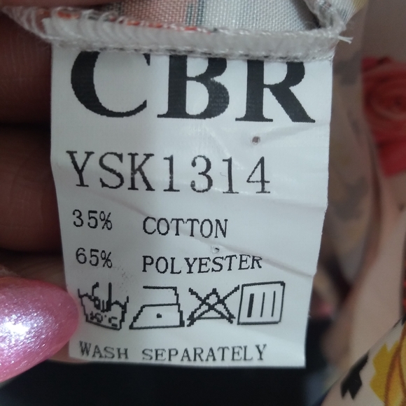 Women's Long Sleeve V-NECK Tie Multi-Color Flower Print Shirt-Size Large - Picture 9 of 10